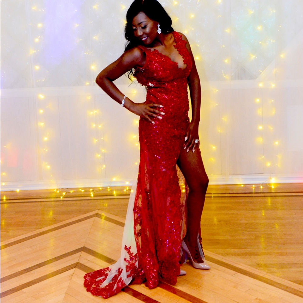Red Lace Gown